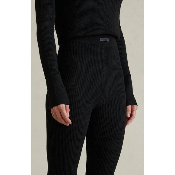 Fear of God ESSENTIALS Waffle Leggingsin Black Small New Womens Knit Pants - Picture 13 of 16
